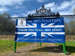 Revesby Estate's NHS banner outside the country estate