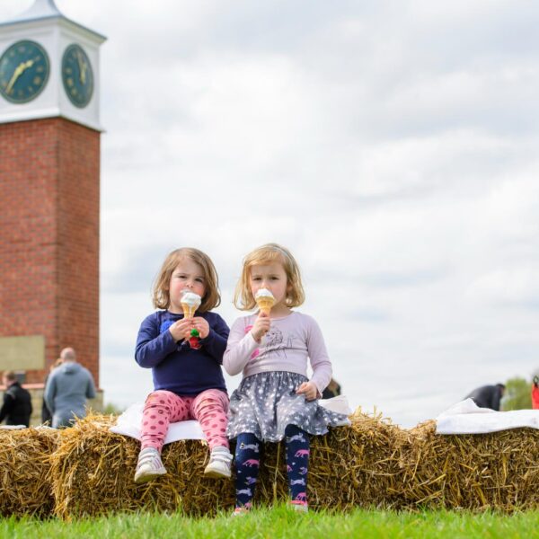 Children enjoy an ince cream at Countryside Lincs